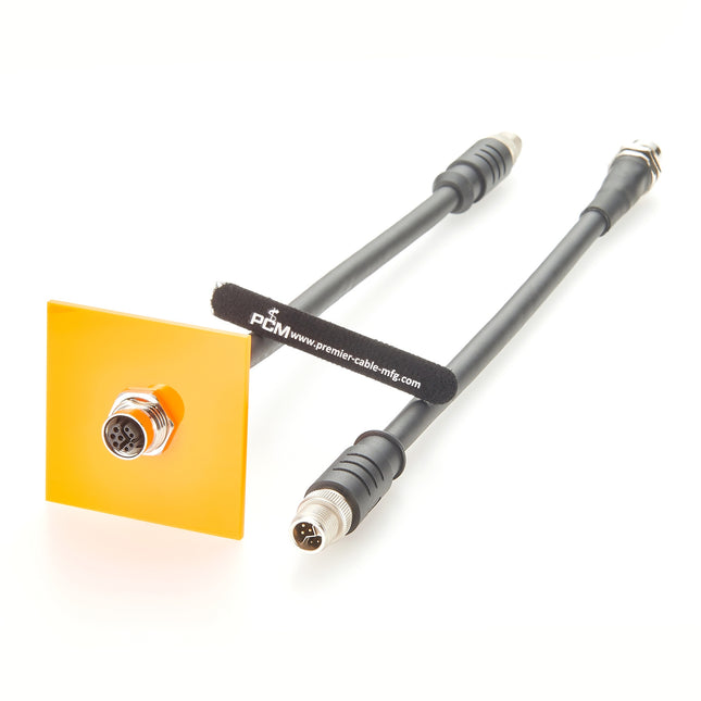 M12 Y Coded Panel Mount Cable