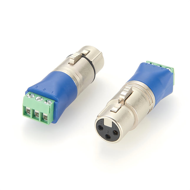 DMX512 XLR 3 Pin Female to Solderless Screw Terminal Adapter
