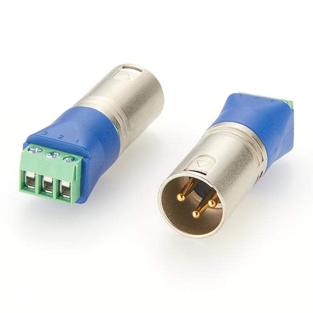 3 Pin Male XLR to Screw Terminal Adapter