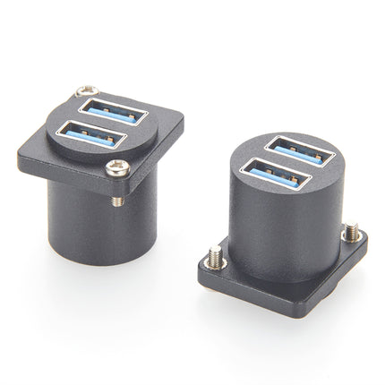 Dual Port USB 3.0 D-Series Panel Mount Adapter
