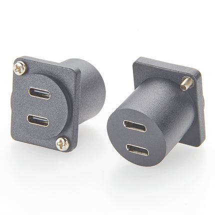 Dual Port USB-C 3.1 D-Series Panel Mount Adapter