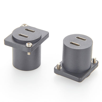Dual Port USB-C 3.1 D-Series Panel Mount Adapter