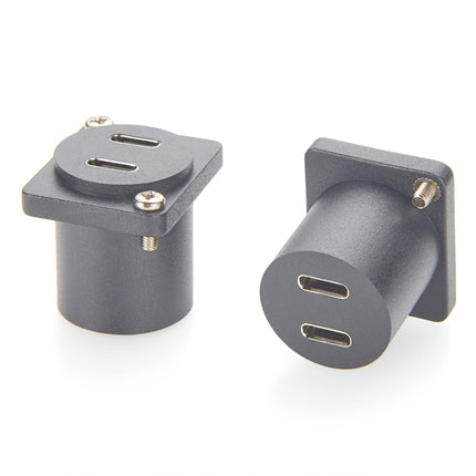 Dual Port USB-C 3.1 D-Series Panel Mount Adapter