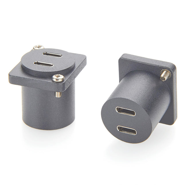 Dual Port USB-C 3.1 D-Series Panel Mount Adapter