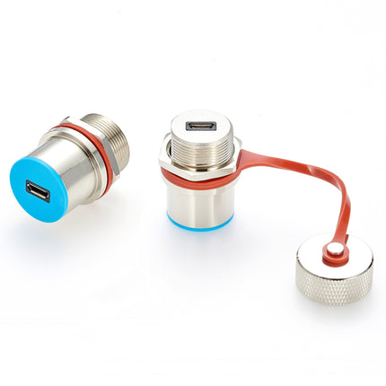 IP67 Rugged Micro USB 2.0 Panel Mount Coupler