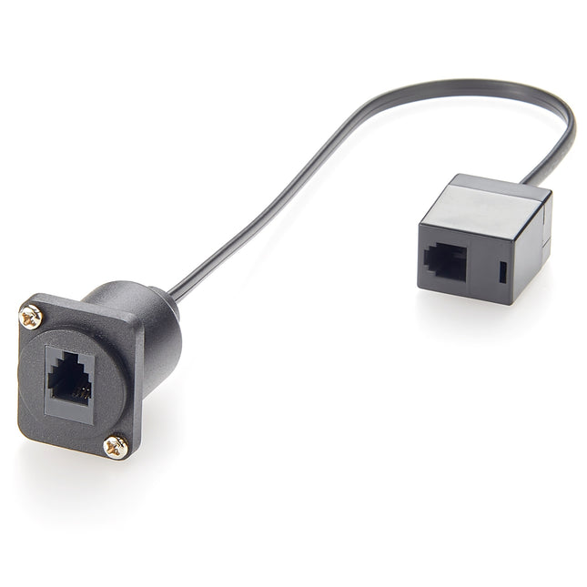 D-Type RJ11/RJ9 4P4C Panel Mount Cable