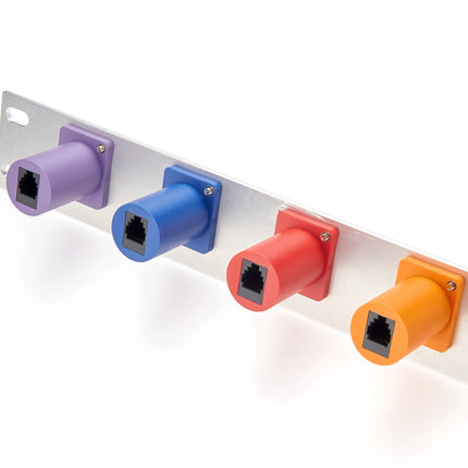 RJ11/RJ9 4P4C Panel Mount Feed-Through Connector