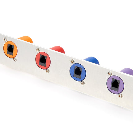 RJ11/RJ9 4P4C Panel Mount Feed-Through Connector