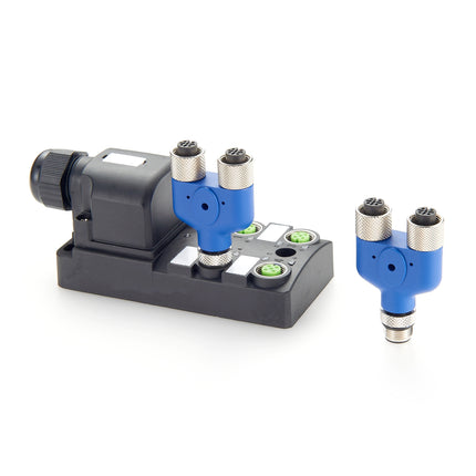 M12 L Code Y Splitter