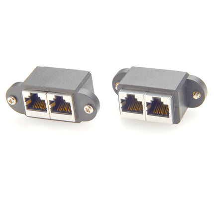 Dual RJ45 CAT6 Panel Mount Coupler