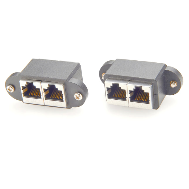 Dual RJ45 CAT6 Panel Mount Coupler