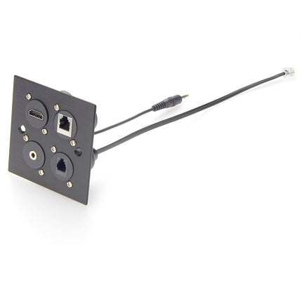 3.5mm TRS D-Type Panel Mount Stereo Audio Extension Cable