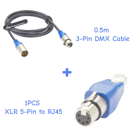 RJ45 Ethernet to 5-Pin XLR Female DMX Adapter