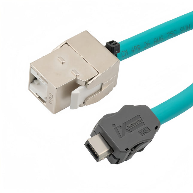 IX A Key to RJ45 Keystone Cat6A Industrial Ethernet Cable