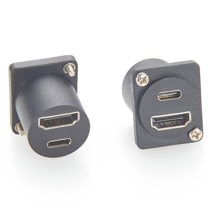 D-Series Panel Mount USB-C & HDMI Dual Port Adapter