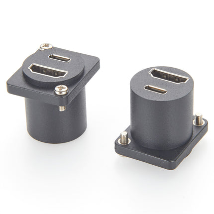 D-Series Panel Mount USB-C & HDMI Dual Port Adapter
