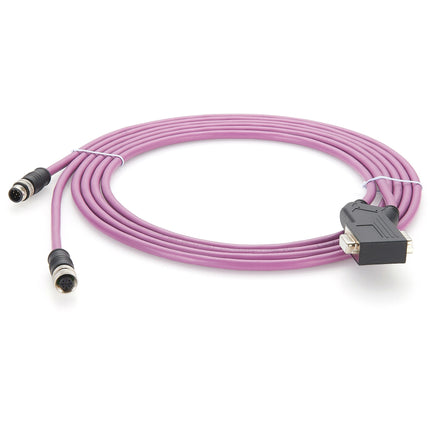 M12 to DB9 RS232 Fieldbus CANopen Cable