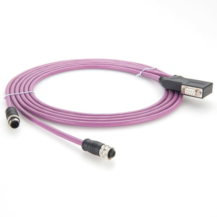 M12 to DB9 RS232 Fieldbus CANopen Cable