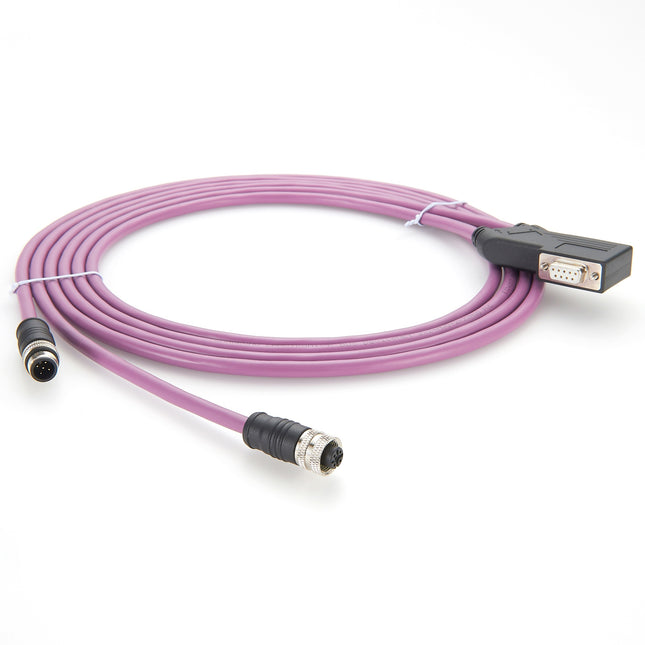 M12 to DB9 RS232 Fieldbus CANopen Cable