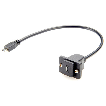 ECF Flange Type Micro USB Screw Panel Mount Extension Cable