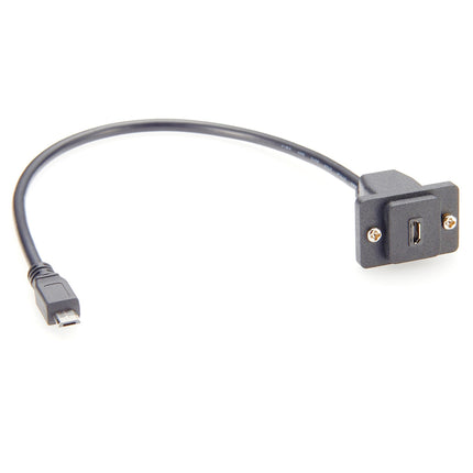 ECF Flange Type Micro USB Screw Panel Mount Extension Cable