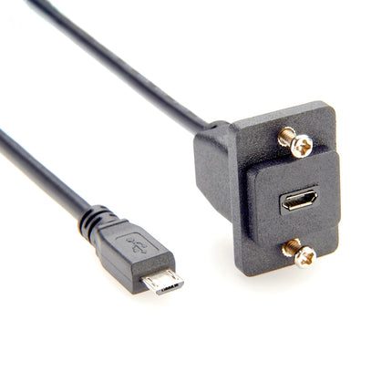 ECF Flange Type Micro USB Screw Panel Mount Extension Cable
