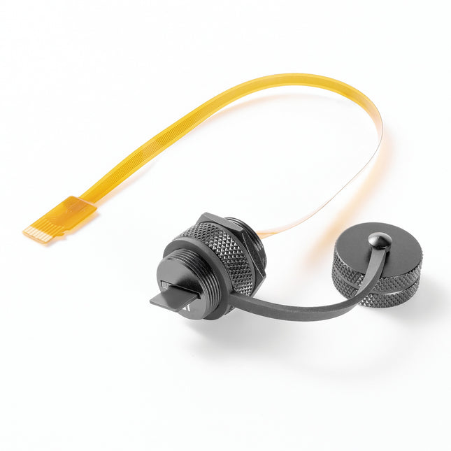 Round Panel Mount Micro SD Card Extender