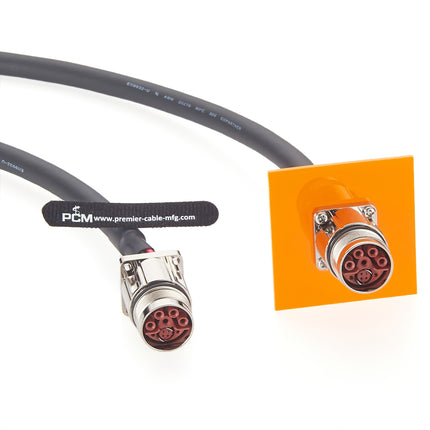 Panel Mount M23 Hybrid Connector Cable