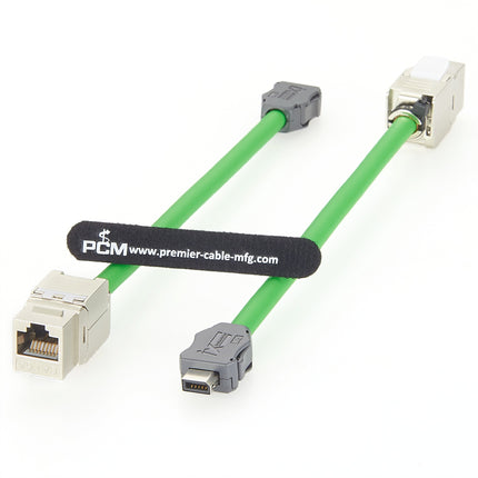IX Industrial Category 6a Ethernet Cable IX A Key to RJ45 Jack