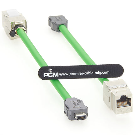 IX Industrial Category 6a Ethernet Cable IX A Key to RJ45 Jack