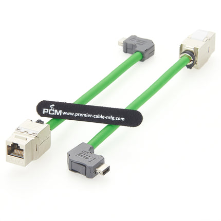 IX Industrial CAT6A Ethernet Cable Right Angle ix A Plug to RJ45 Jack