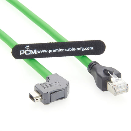 Right Angle Up ix A Plug to RJ45 Plug Industrial Category 6a Ethernet Cable 2m