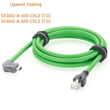 Right Angle Up ix A Plug to RJ45 Plug Industrial Category 6a Ethernet Cable 2m