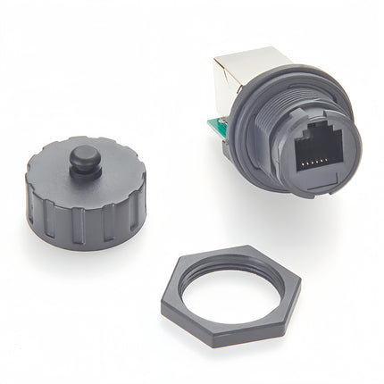 RJ12 6P6C Panel Mount Waterproof Connector