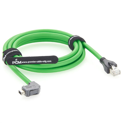 Right Angle Up ix A Plug to RJ45 Plug Industrial Category 6a Ethernet Cable 2m
