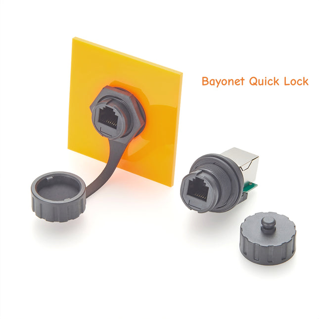 RJ12 6P6C Panel Mount Waterproof Connector