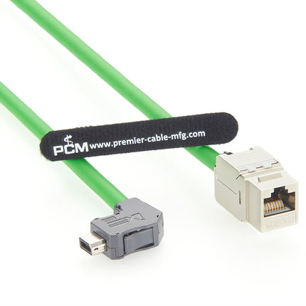 IX Industrial CAT6A Ethernet Cable Right Angle ix A Plug to RJ45 Jack