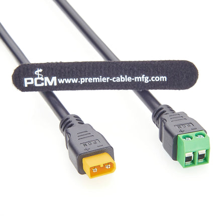 Amass XT30 Male to 2 Pin Terminal Block Cable