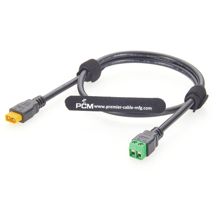 Amass XT30 Male to 2 Pin Terminal Block Cable