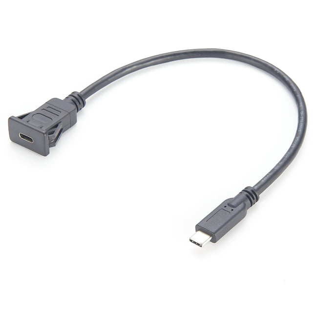 Snap-In Panel Mount USB 3.1 C Extension Cable
