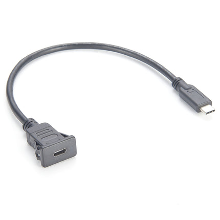 Snap-In Panel Mount USB 3.1 C Extension Cable