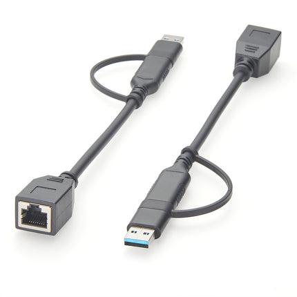 USB-A USB-C to Gigabit Ethernet Adapter