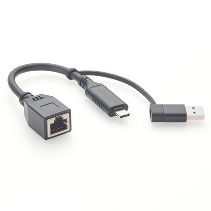 USB-A USB-C to Gigabit Ethernet Adapter
