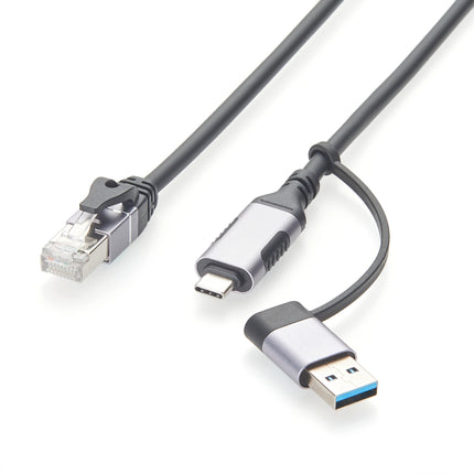 2-in-1 USB-A USB-C to RJ45 Rollover Console Cable
