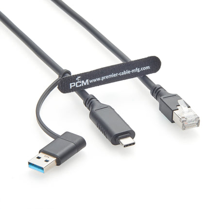 USB-A USB-C to RJ45 Ethernet Network Cable
