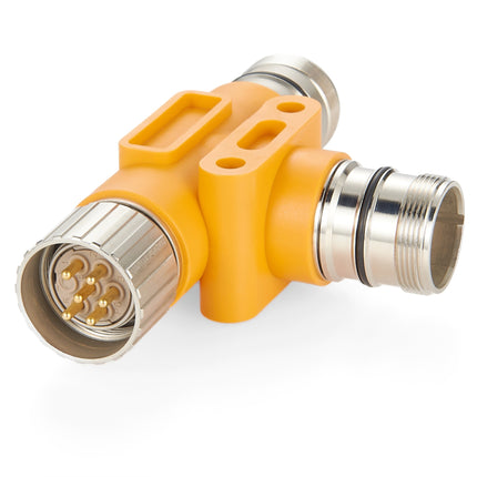 M23 T-Connector for Power Supply 6 Pin