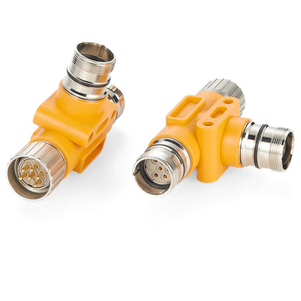 M23 T-Connector for Power Supply 6 Pin