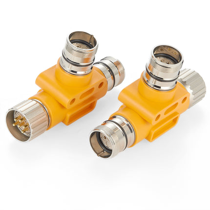 M23 T-Connector for Power Supply 6 Pin