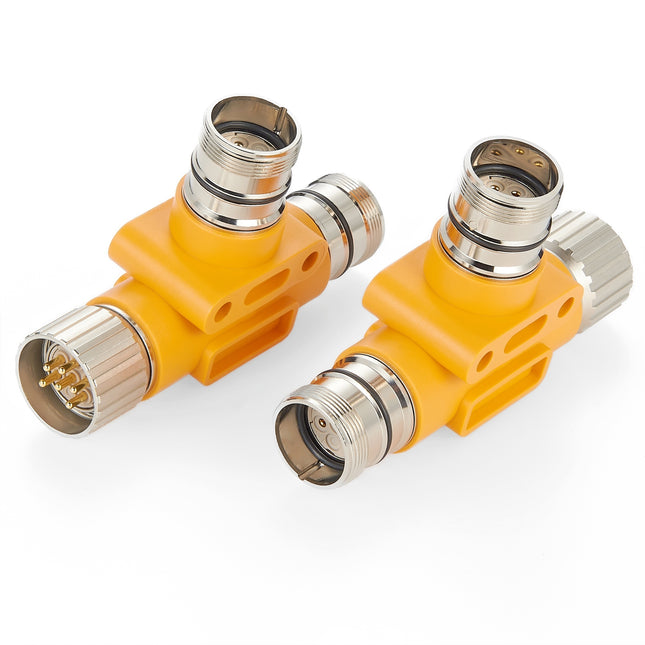 M23 T-Connector for Power Supply 6 Pin