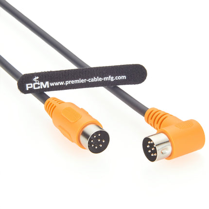 8 Pin DIN MIDI Cable Male to Male Right Angle